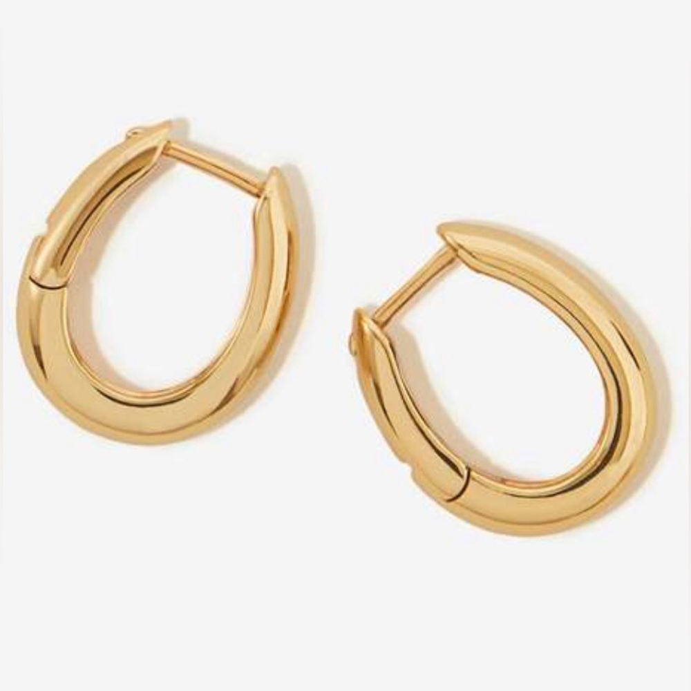 Luv AJ gold Carmella hoop earrings.